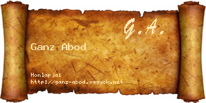 Ganz Abod névjegykártya